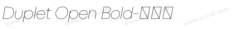 Duplet Open Bold字体转换